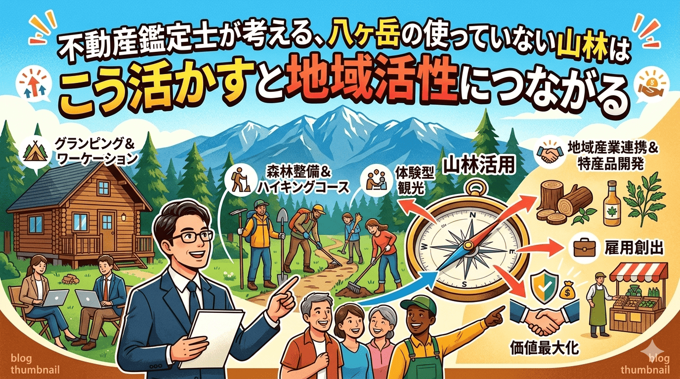 不動産鑑定士が考える、八ヶ岳の使っていない山林はこう活かすと地域活性につながる