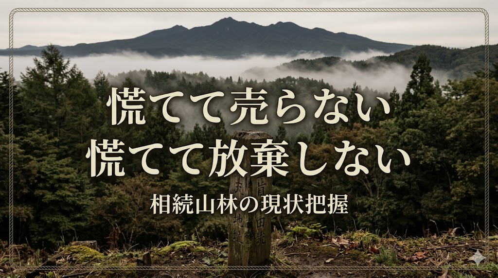 慌てて売らない、慌てて放棄しない——相続山林の現状把握