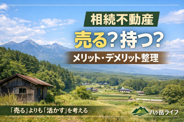 茅野市、原村、相続不動産売却のメリット・デメリット