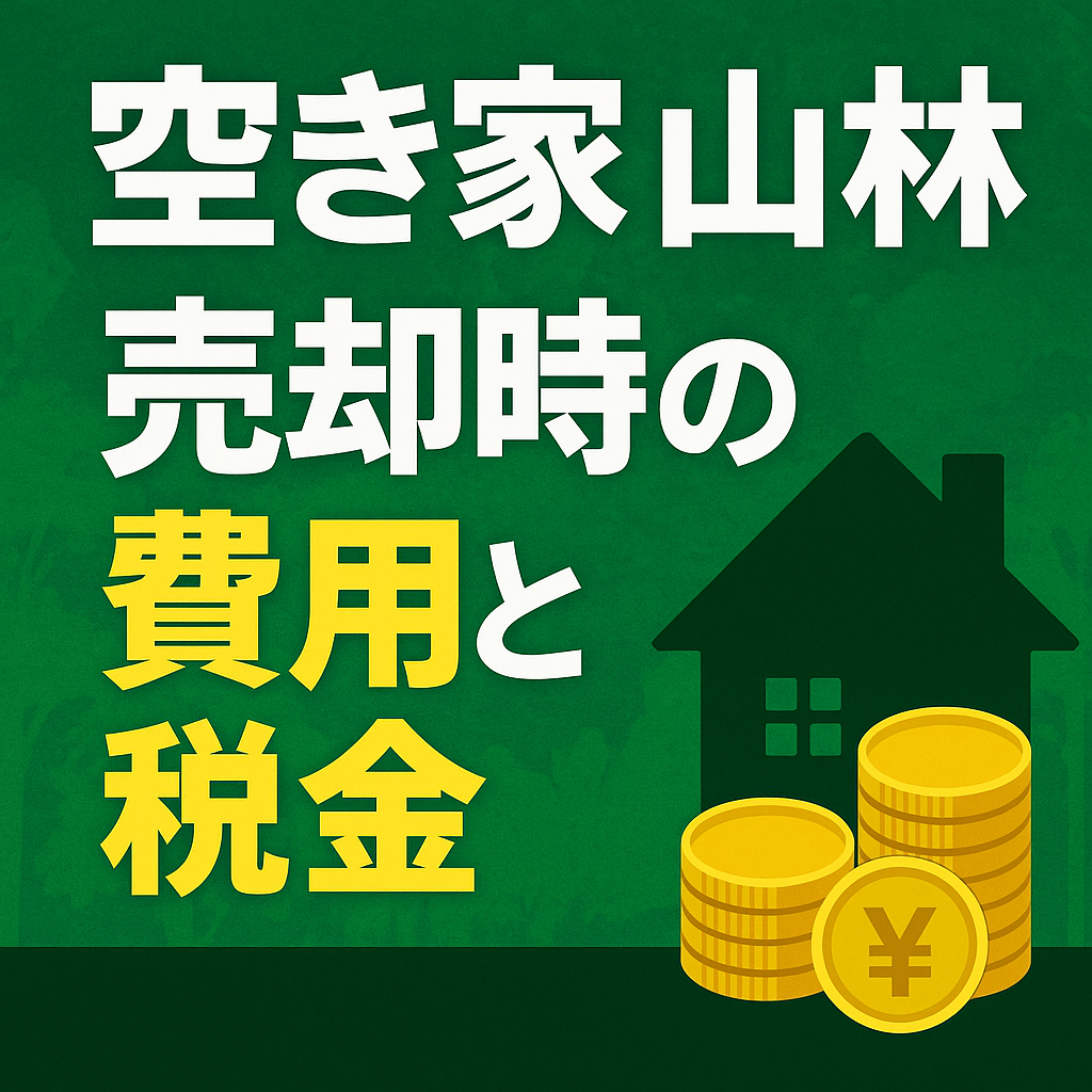売却時にかかる諸費用と税金<br />茅野市、原村 不動産 空き家 山林 畑の売却