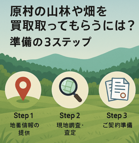 原村の山林や畑を買い取ってもらうには？準備の3ステップ