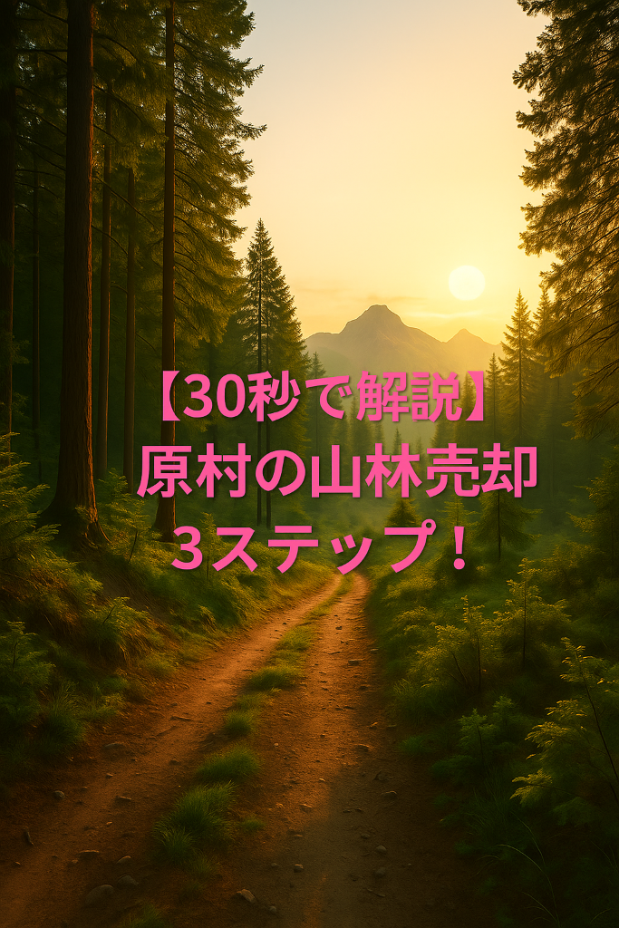 【30秒で解説】原村の山林売却3ステップ！